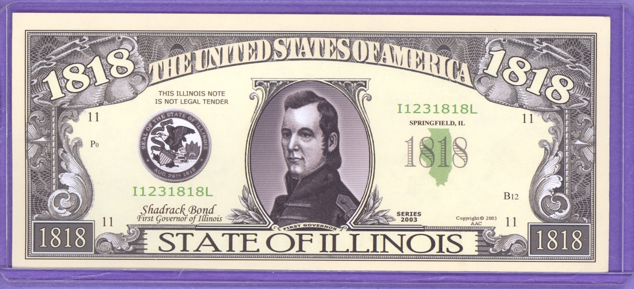 State of Illinois Novelty or Fantasy Note